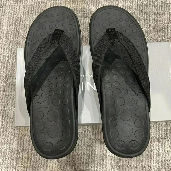 Vionic Wave Men’s Toe Post Sandal Black 6 , 7.5 - Picture 6 of 10